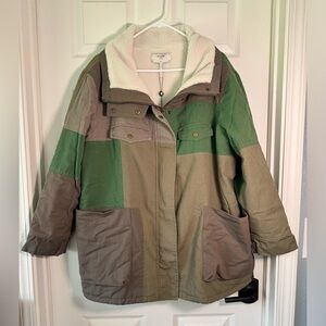 NWT One Teaspoon Defender Patchwork Jacket Utilitarian Oversized Size Large
